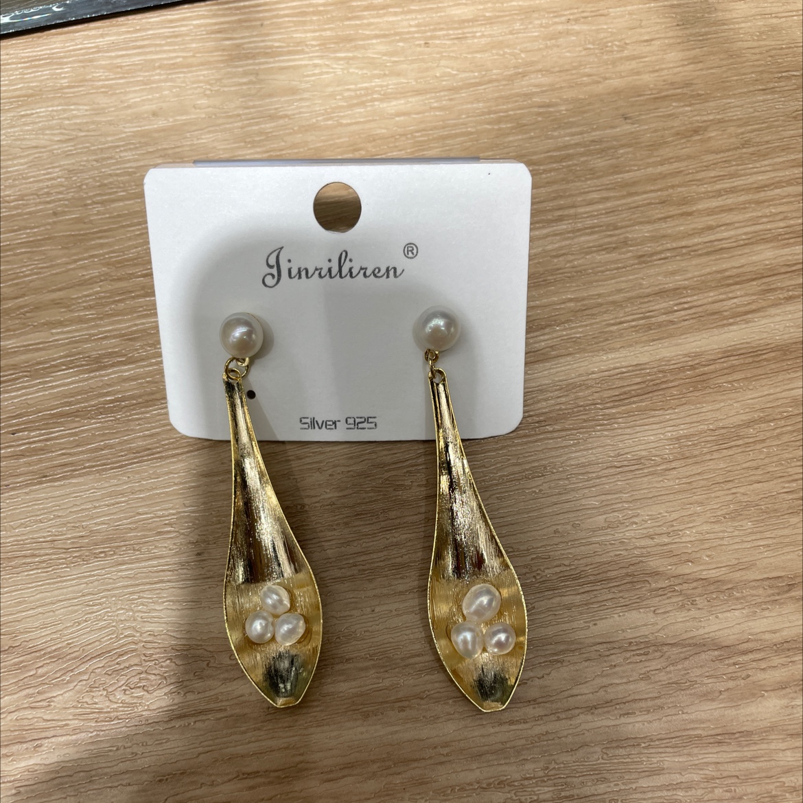 Today beauty Korean earrings natural freshwater pearl series of metal products all match