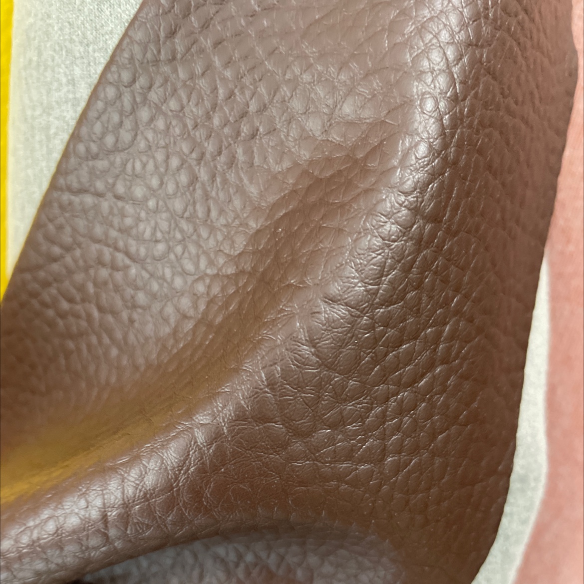Large lychee-patterned leather fabric, leather sofa, belt, accessories, coffee dlz024 Item Picture