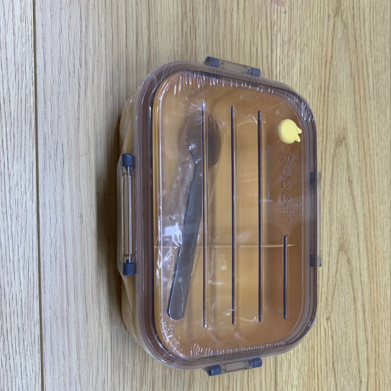 New transparent lunch box student lunch box divided lunch box full figure
