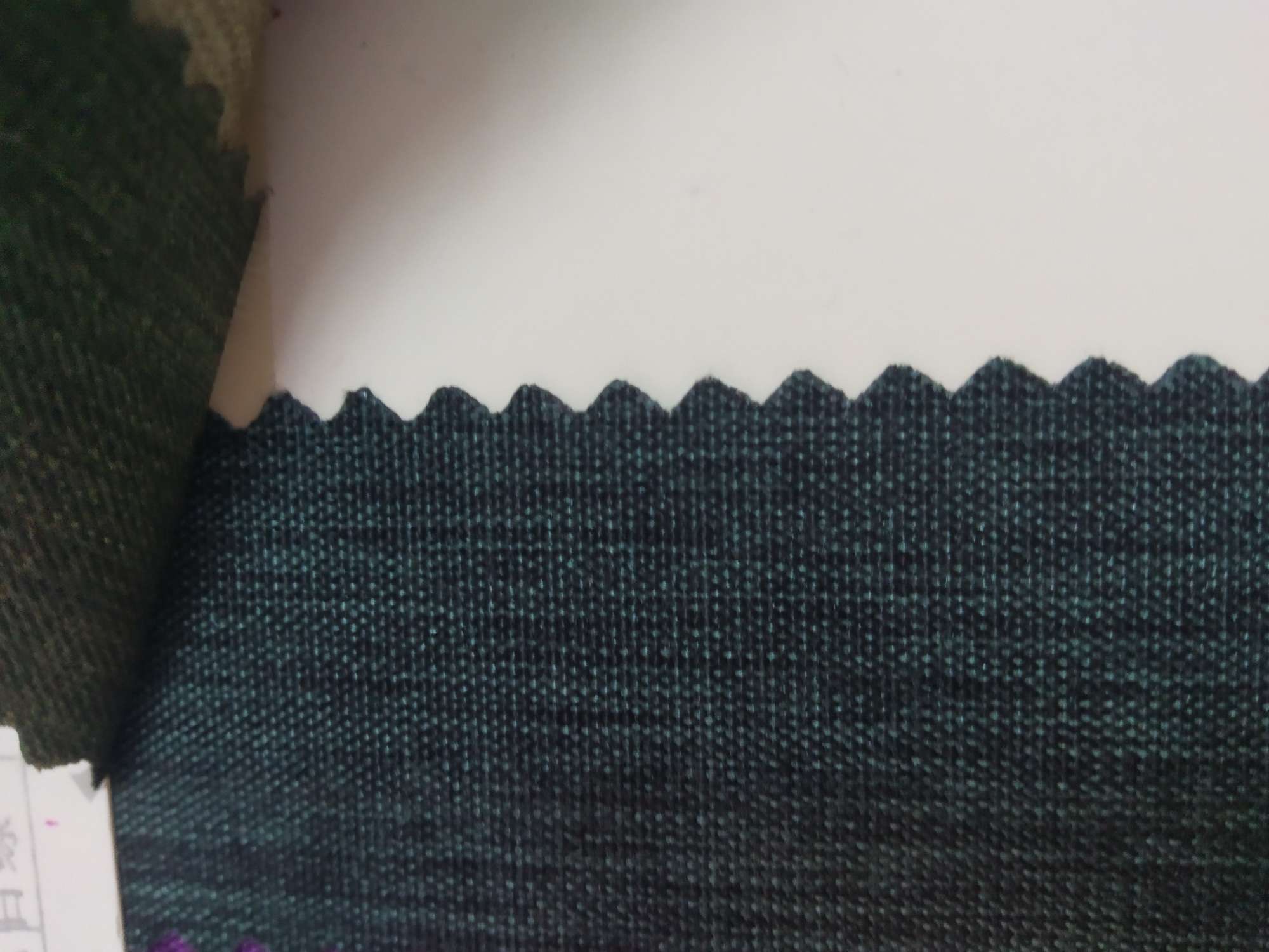 TY-- 034 300D Matte and stretchable pu waterproof 13# green mesh Specification image