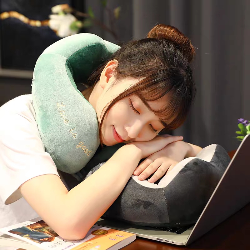 U-shaped pillow, cute cartoon throw pillow, pillow, neck guard pillow, airplane travel office nap pillow, cervical pillow, neck guard 56