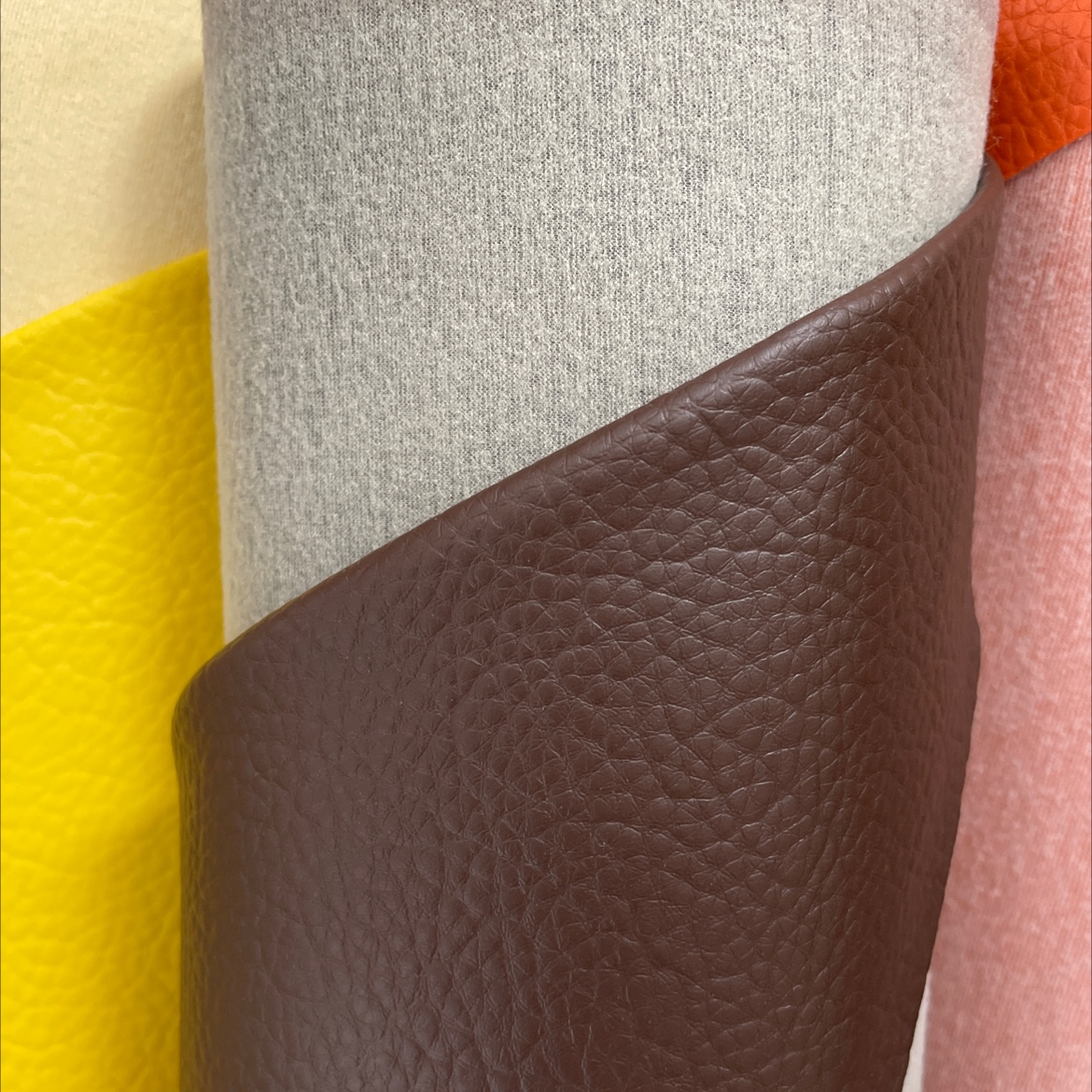 Large lychee-patterned leather fabric, leather sofa, belt, accessories, coffee dlz024 details Picture
