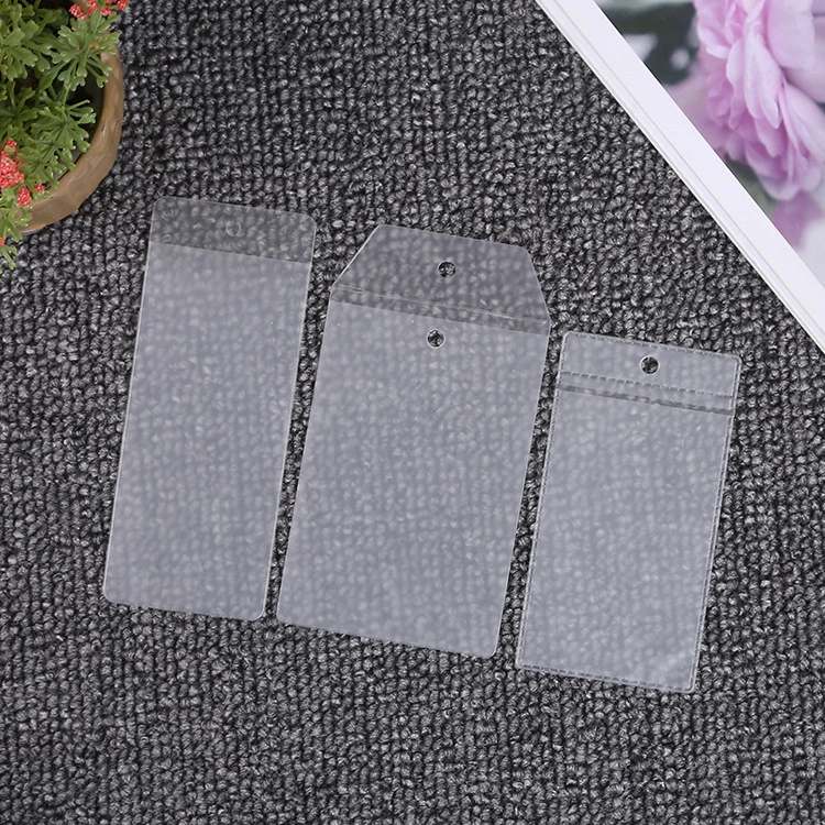 Factory direct supply of soft pvc frosted tag bags, flat-mouth hard tag bags, customized logo printing full figure