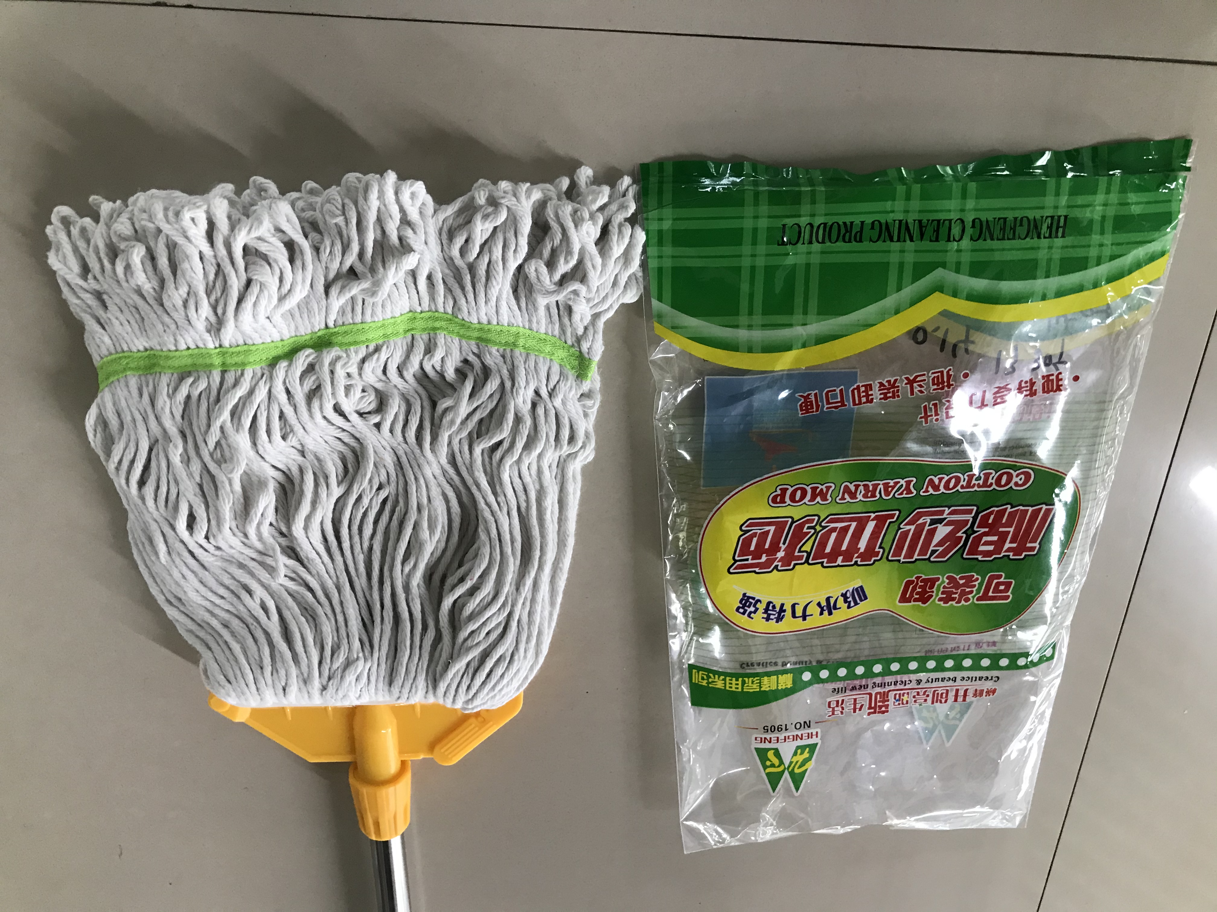 Stainless Steel Rod Mop Removable Removable Convertible Yarn Head Super Absorbent Cotton Mop Cement Floor Marble Floor Mop Specification drawing