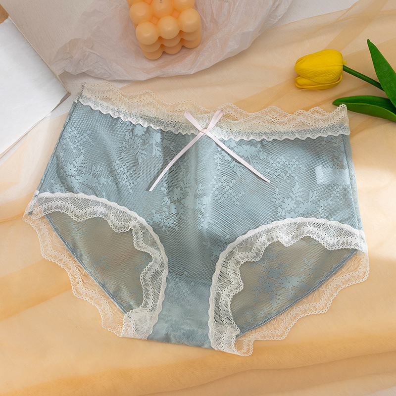 Yiwu Good Goods New Japanese Jacquard Lace Underwear Women's Waist Sexy Without Trace Breathable Pure Cotton Comfortable Crotch For Women Briefs Application Scenario