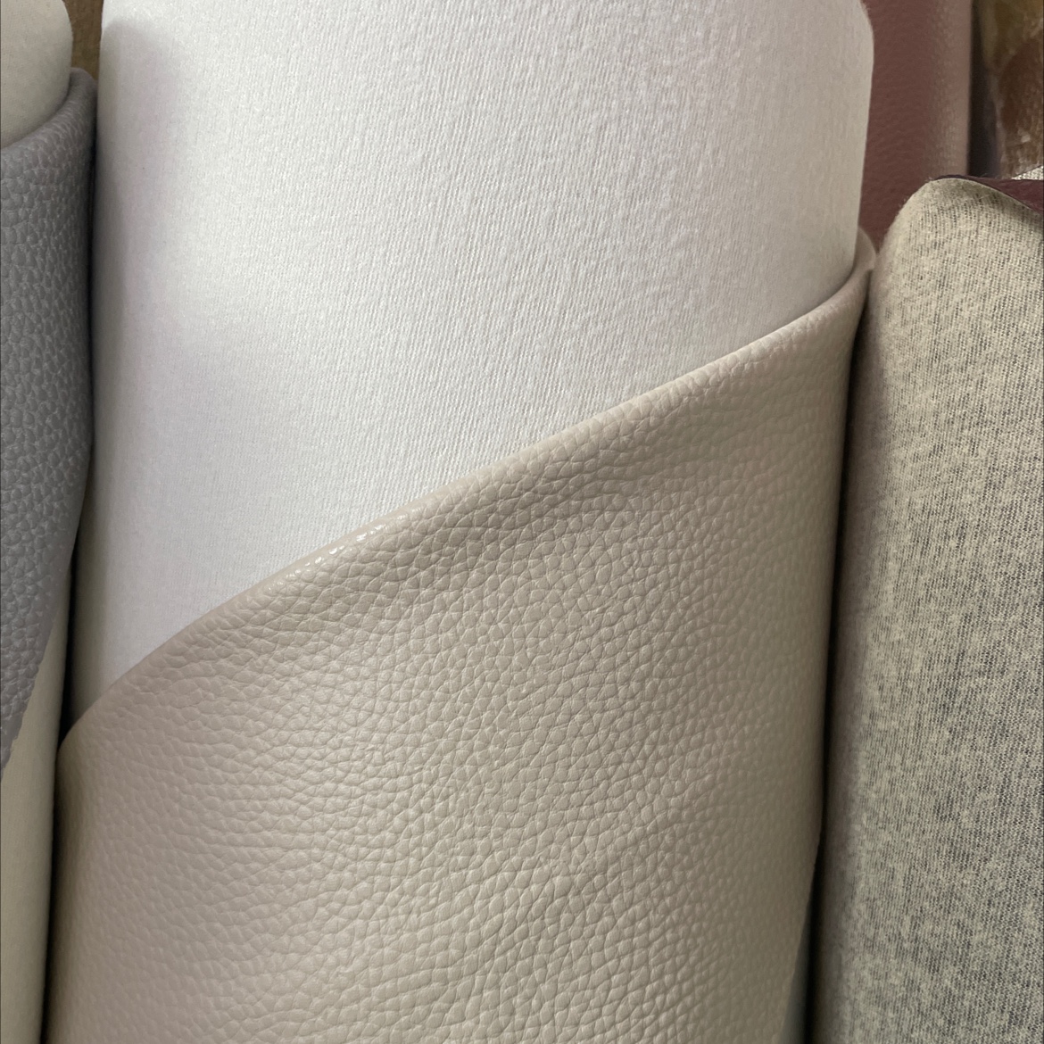 Classic litchi pattern leather fabric, leather bags, sofas, belts, accessories, beige jdlz026 details Picture