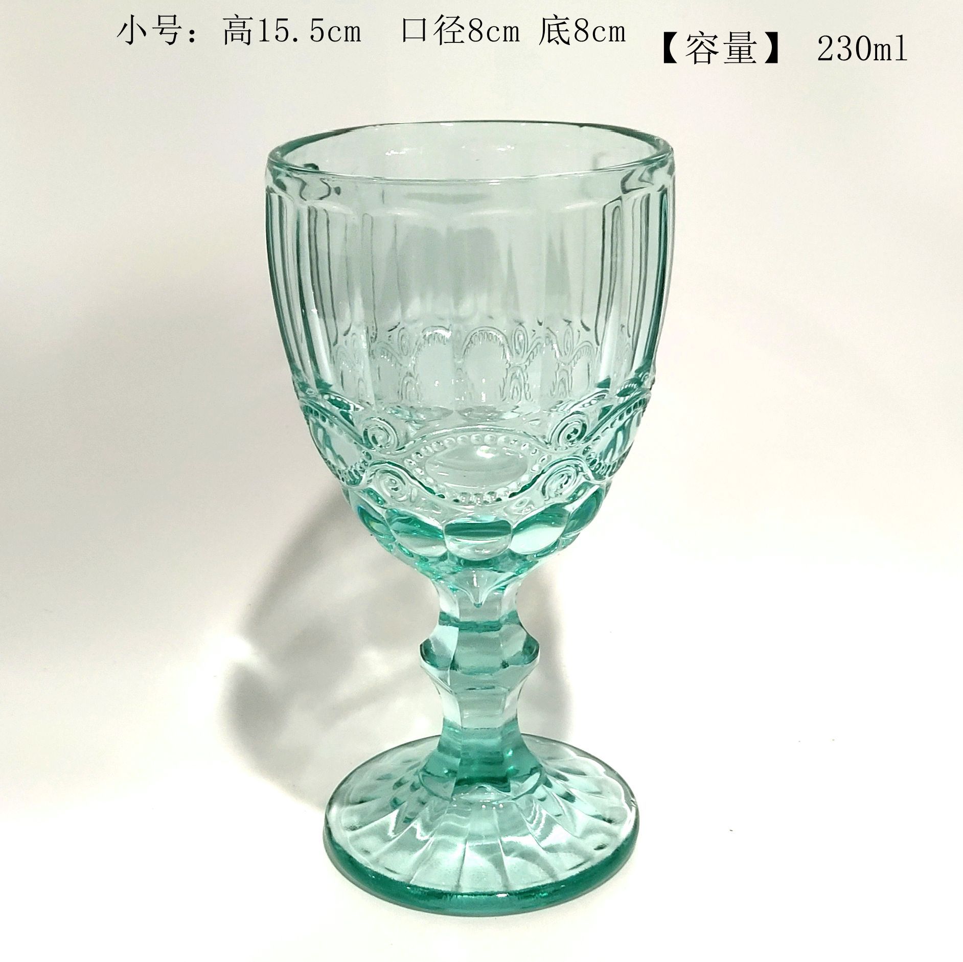 Factory direct sales of creative high-end European retro snake-patterned relief glass cups, wine glasses, juice cups and colorful tall glasses detail image 5