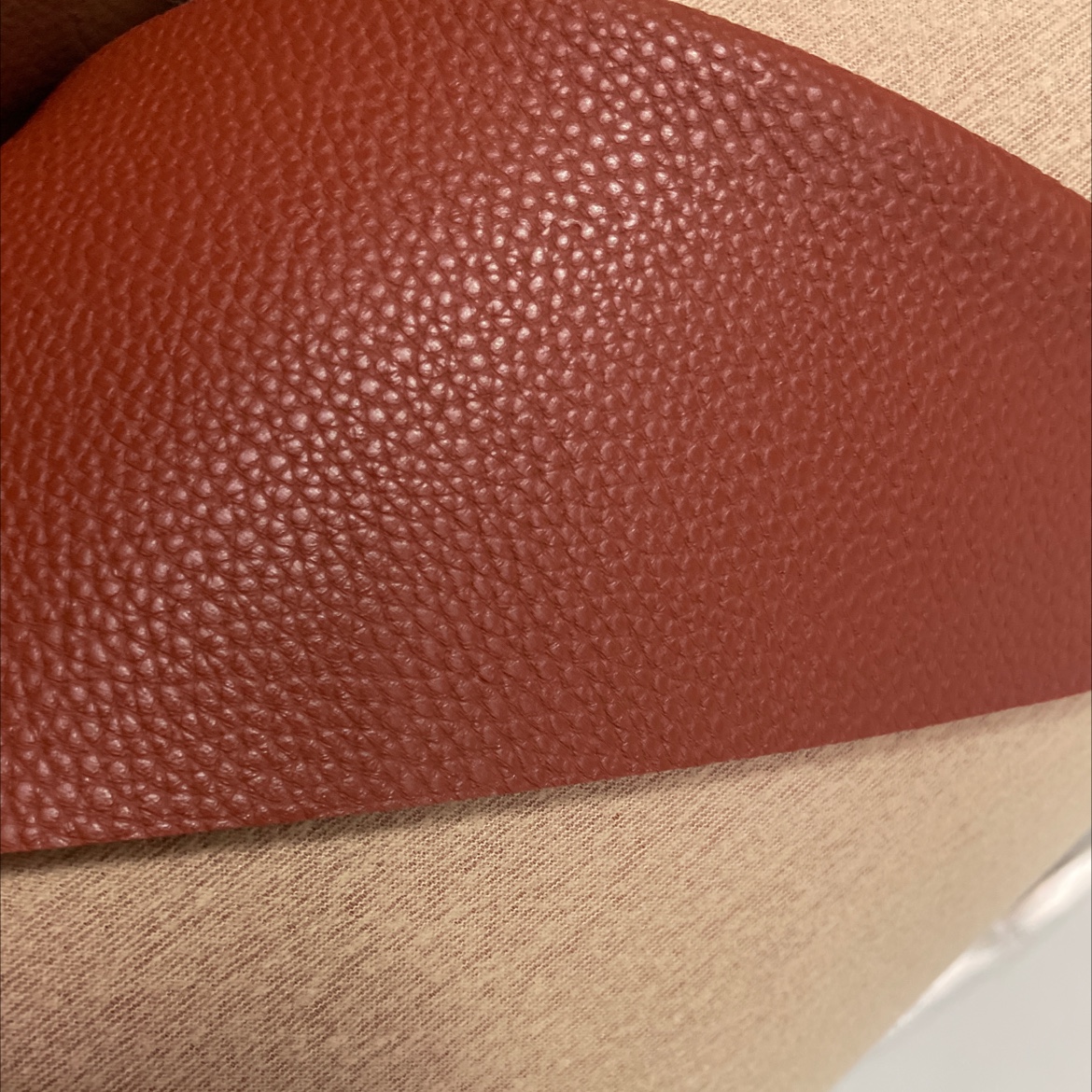 Classic lychee-patterned leather fabric, leather bags, sofa belts, accessories, reddish-brown jdlz004 Specification image