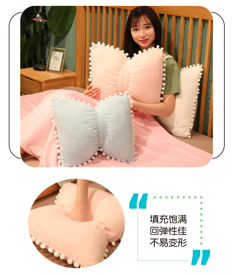The Instagram-worthy throw pillow, sofa, bow pillow, bedroom bay window decoration, cute cushion, bedside, living room, girlish heart detail image 14