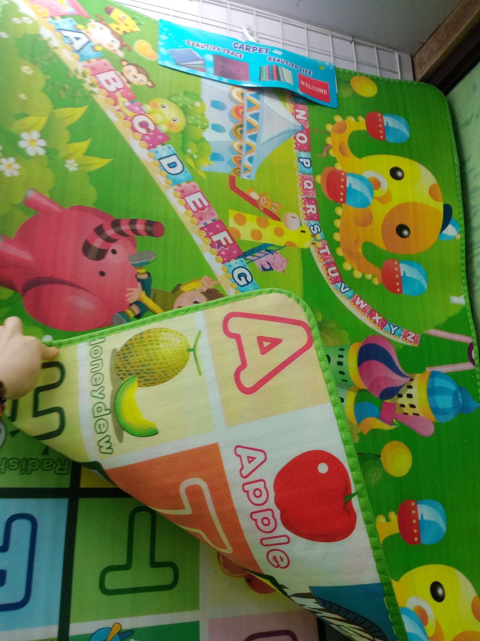 0.5cm双面爬爬垫 爬行垫厂家直销现货无纺布包边LD 120*180详情4