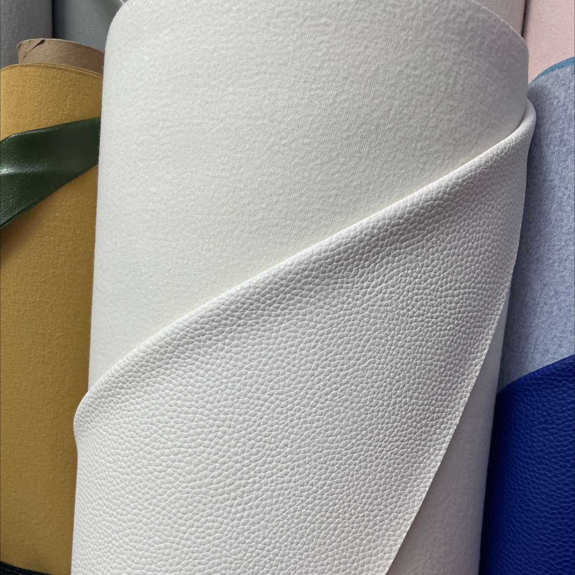 Classic lychee-patterned leather fabric, leather bags, sofas, belts, accessories, white jdlz028 details Picture