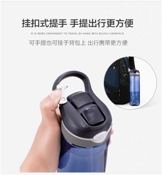 Lockable Sports water Bottle G258-750ML triran detail image 2