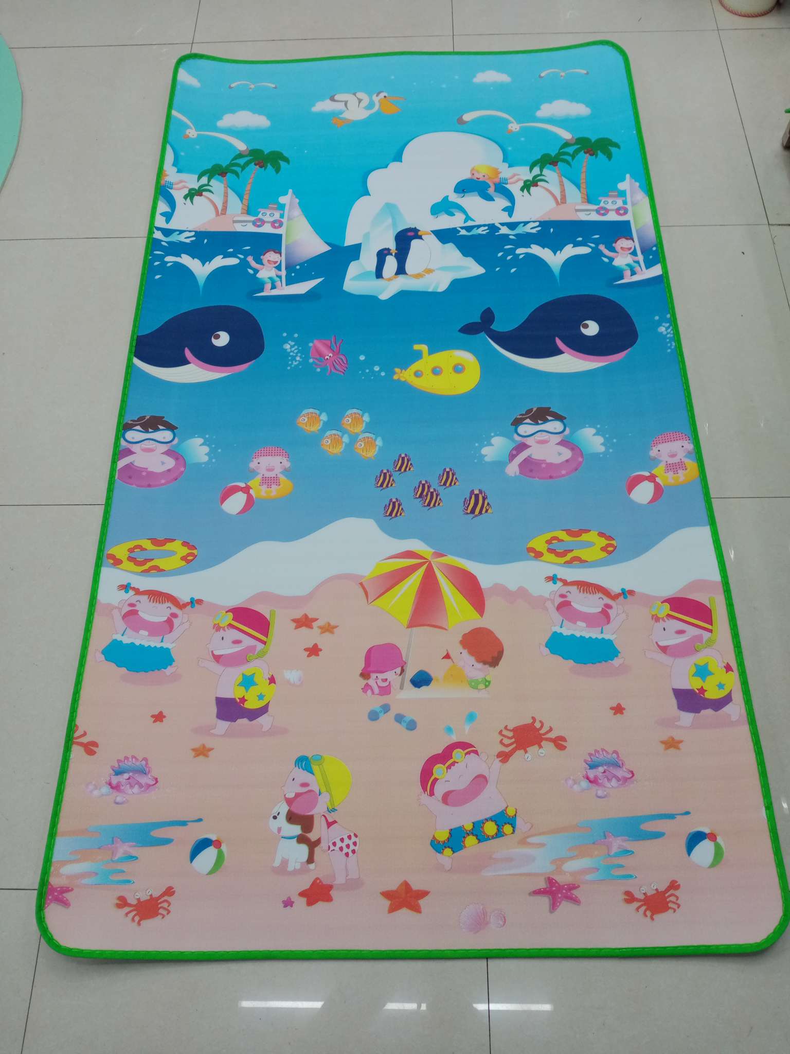 0.5cm双面爬爬垫 爬行垫厂家直销现货无纺布包边LD 120*180详情2