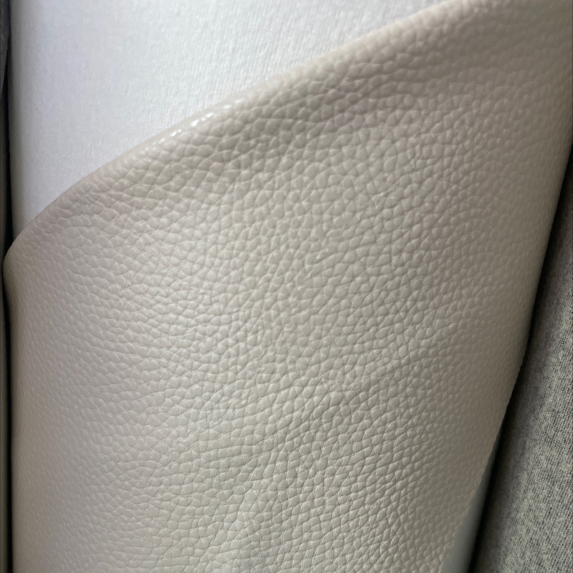 Classic litchi pattern leather fabric, leather bags, sofas, belts, accessories, beige jdlz026