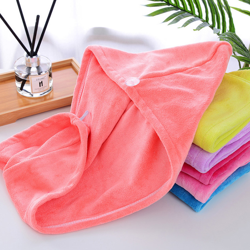 Superfine fiber absorbent dry hair cap, quick-drying, soft and comfortable, long hair thickened headscarf, ladies' shower cap, 25*65cm details Picture