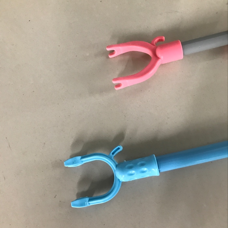 Iron Fork Support Hanger Balcony Clothes-Drying Fork Pick Rod Plastic Spray Fork Retractable Fork details Picture