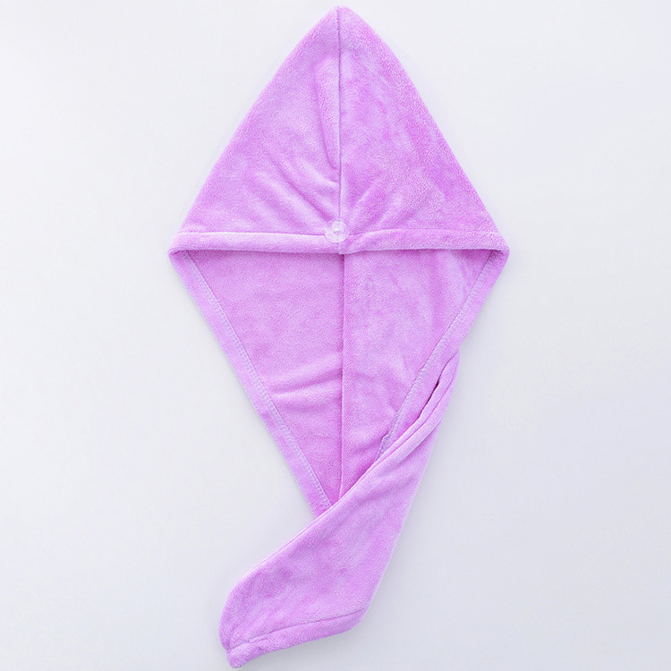 Superfine fiber absorbent dry hair cap, quick-drying, soft and comfortable, long hair thickened headscarf, ladies' shower cap, 25*65cm Specification image