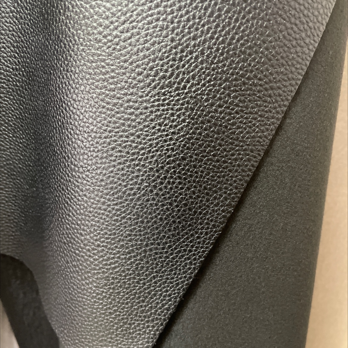 Classic lychee-patterned leather fabric, leather bags, sofa belts, accessories, black jdlz001 Specification image