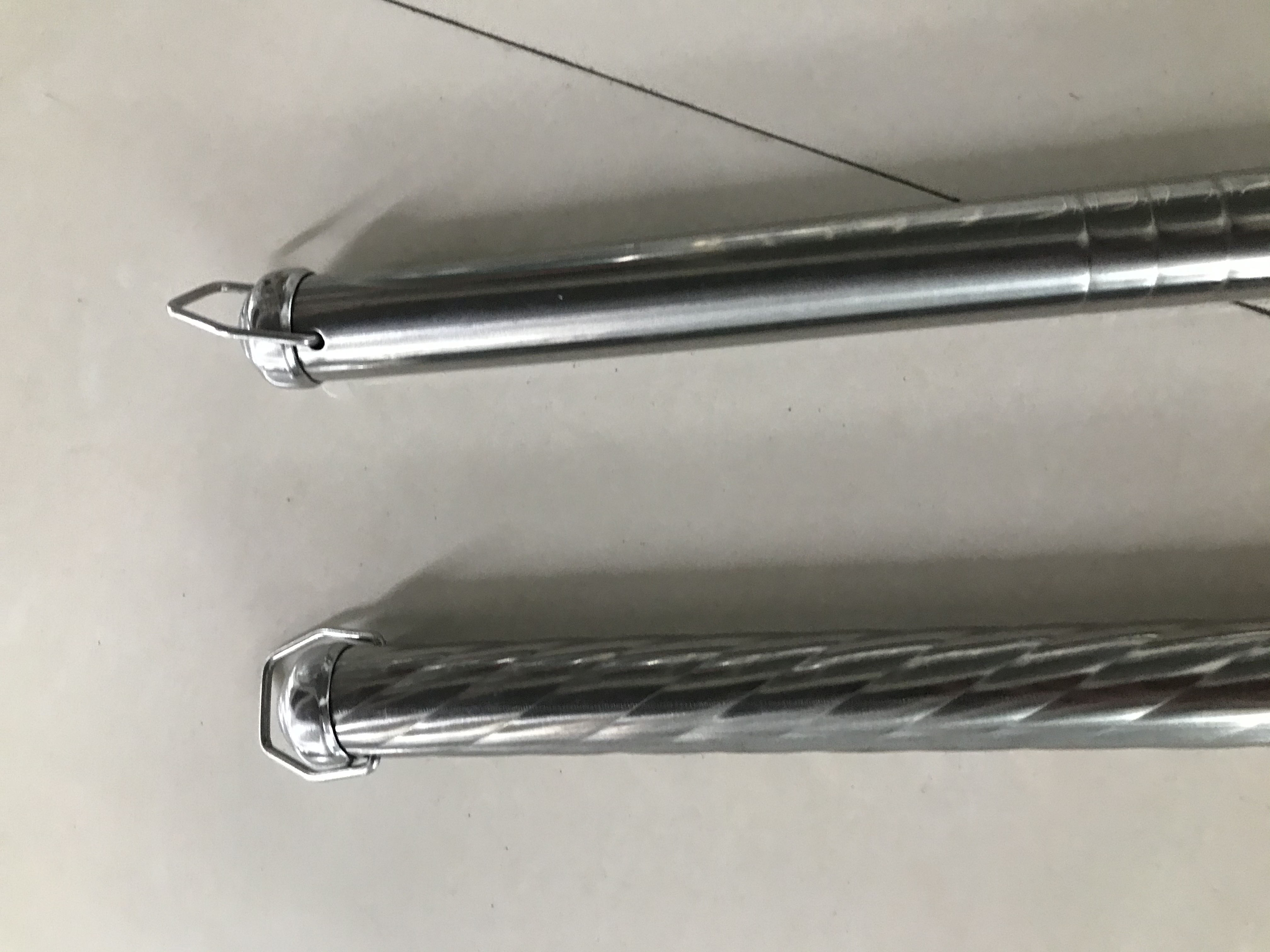 Wholesale Stainless Steel Rod Steel Thread Head Steel Handle Broom Rod Mop Rod 2 Meters Telescopic Stainless Steel Rod Specification drawing