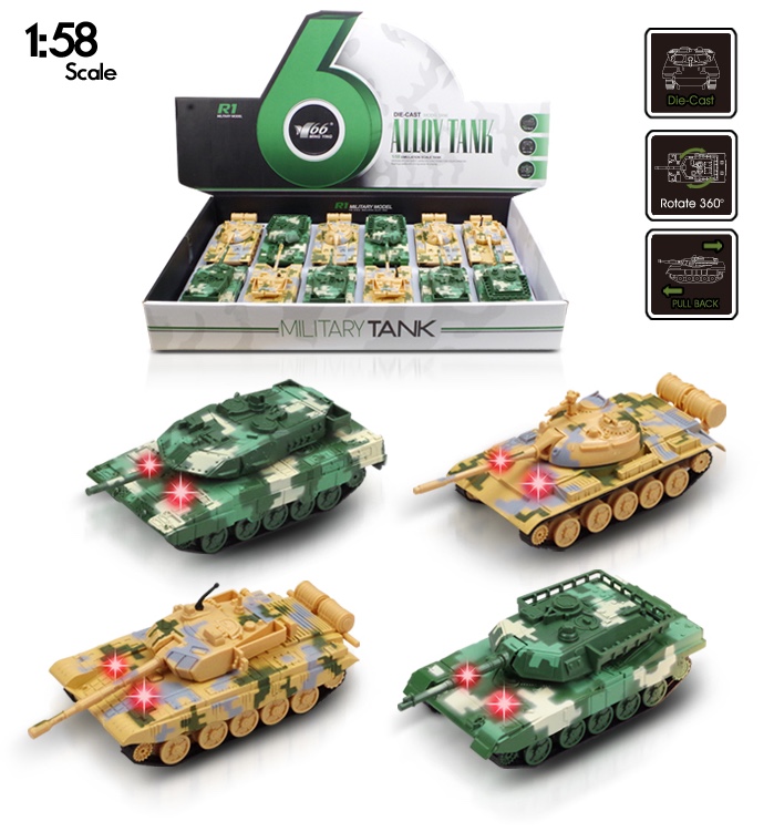 Collection of small tank model simulation ornaments, alloy military troop transport vehicle, sound and light force metal children's toy car detail image 1