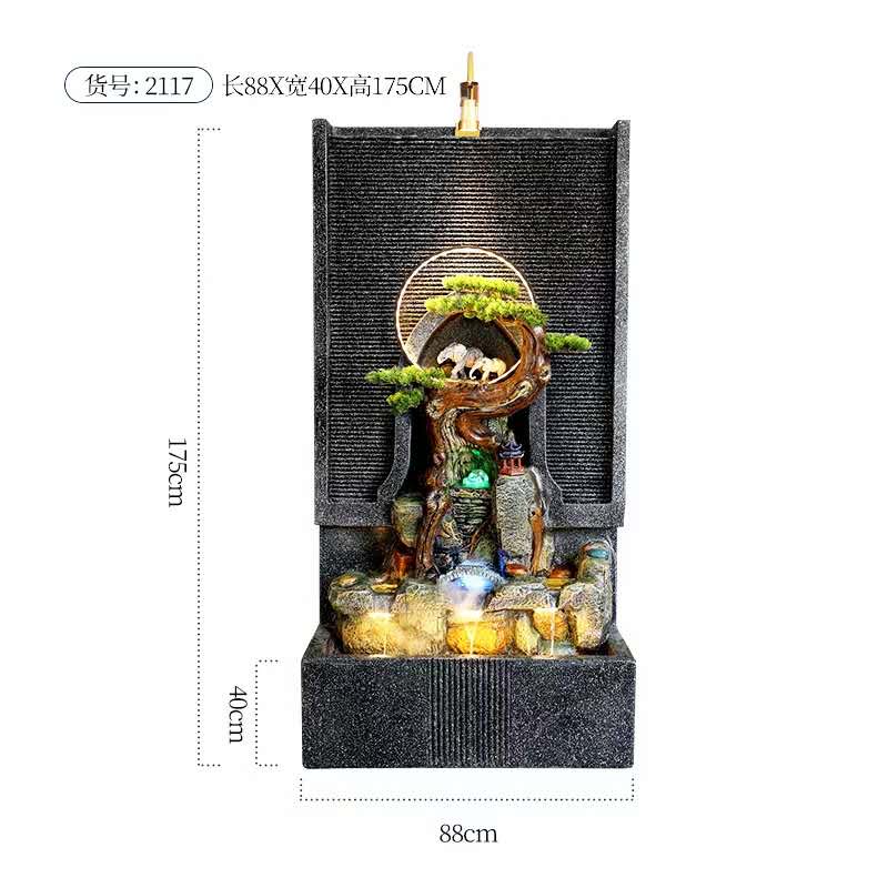 诸葛工艺庭院流水摆件阳台鱼池造景顶楼花园装饰布置景观鱼缸喷泉雾化加湿器爆款7279-286详情图6