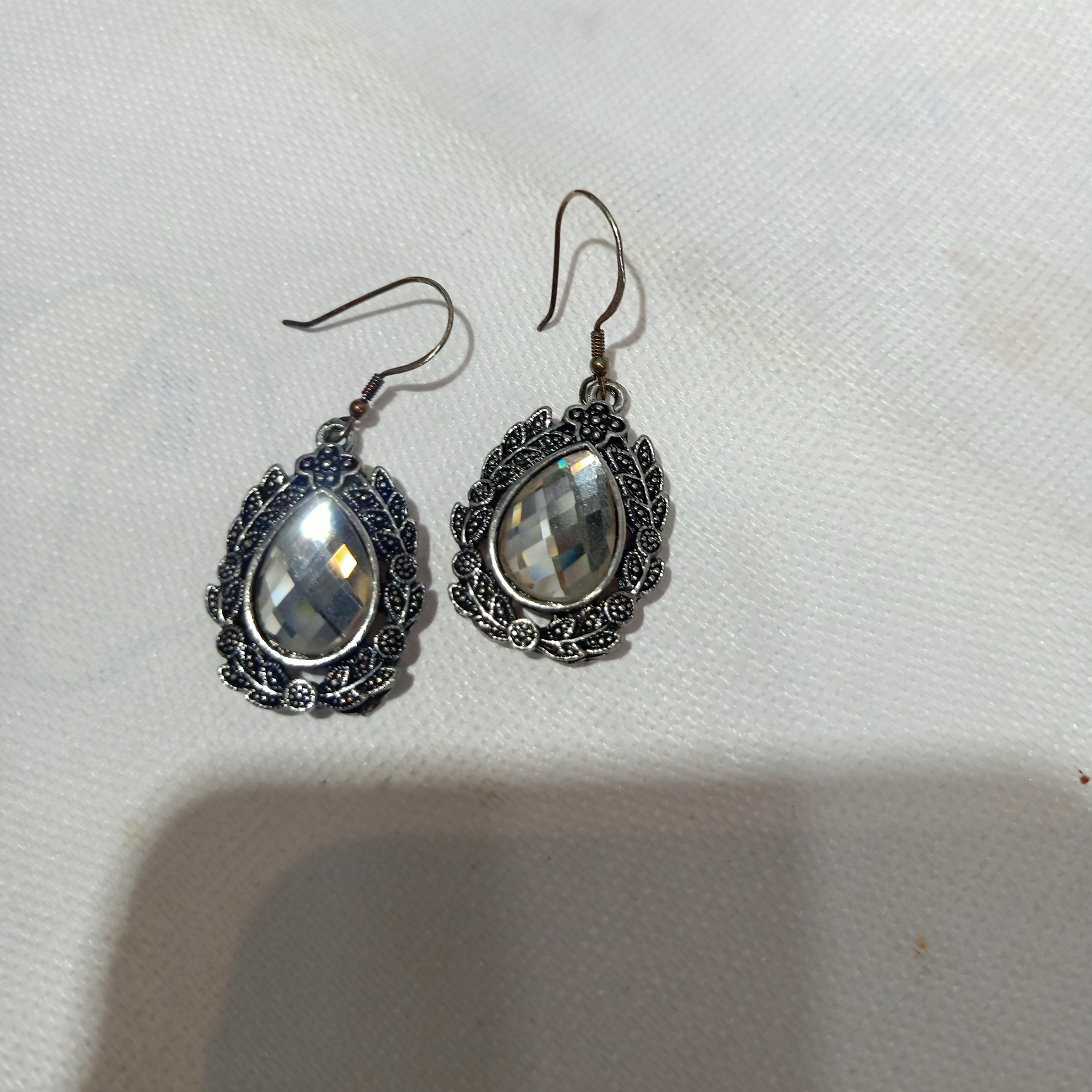 反泰银水晶耳环耳钉