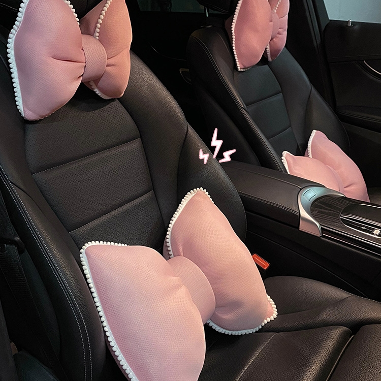 卡通猫汽车头枕护颈枕靠枕颈椎腰靠记忆棉四季通用装饰情侣女用品74