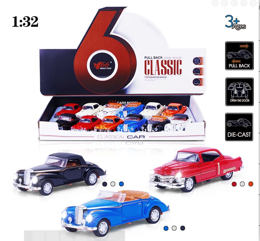 1:36 vintage car simulation model, boy alloy resilience toy, adult cake baking, car decoration detail image 1