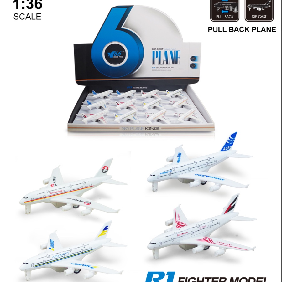 A new cross-border alloy recoil small passenger aircraft in three colors