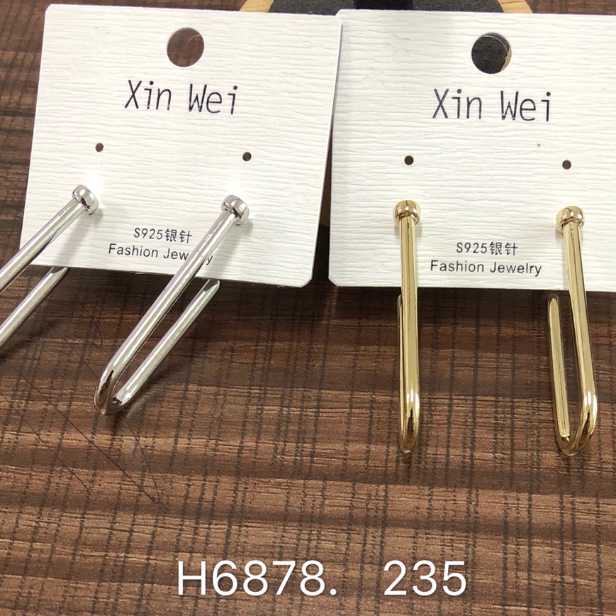 光面极简耳环女气质高级感大气简约长款新款潮耳饰