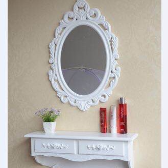 White modern and fashionable dressing table, bedroom storage box, Korean and European style room wall mirror, dressing table 2, Love Home Craftsmanship 05