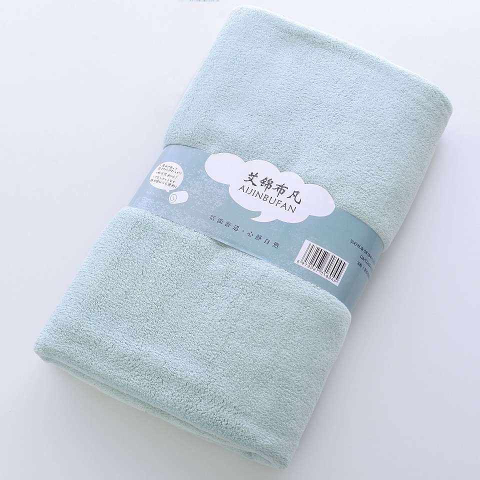 Japanese-style coral fleece absorbent bath towel thickened couple's towel gift given, 70*140cm detail image 7
