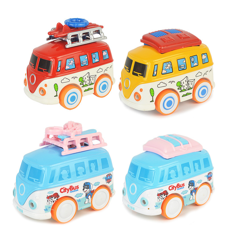 Dibujos animados q versión alloy bus model juguetes para niños alloy car mod huecos sonido y luz autobús de viaje autobús público details Picture