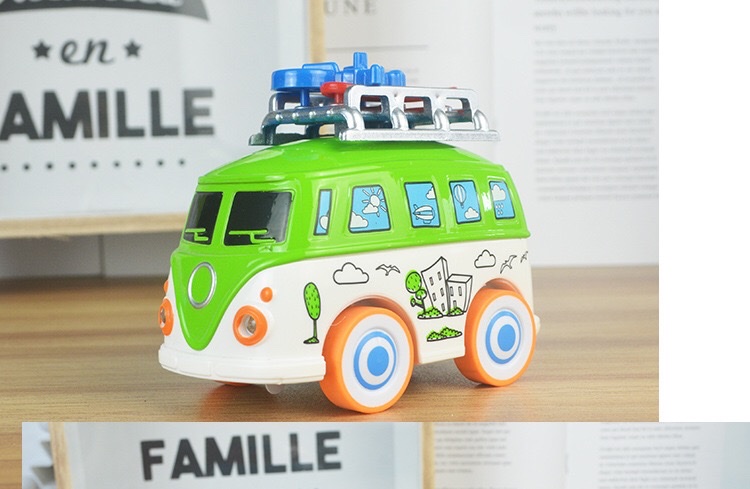 Dibujos animados q versión alloy bus model juguetes para niños alloy car mod huecos sonido y luz autobús de viaje autobús público detail image 10