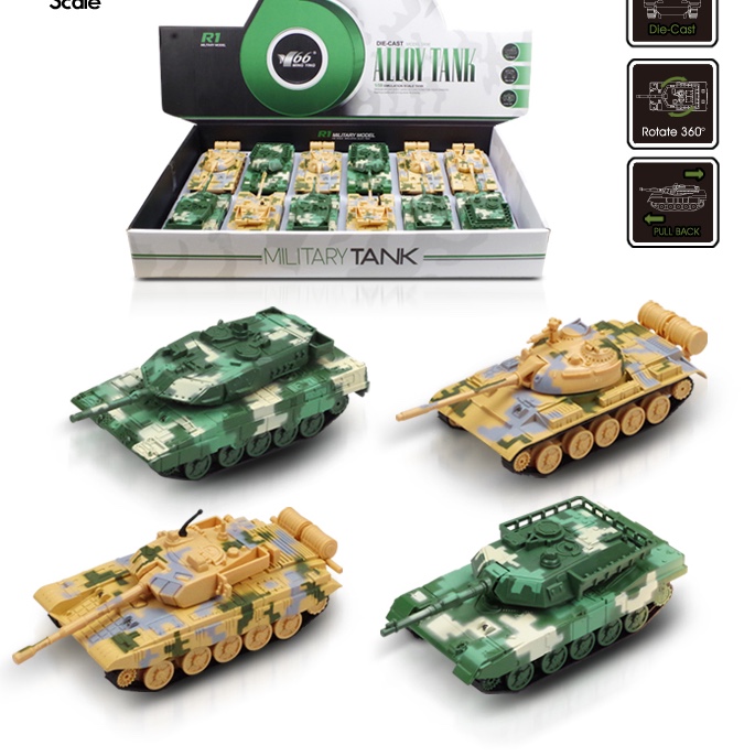 Collection of small tank model simulation ornaments, alloy military troop transport vehicle, rebound metal children's toy car