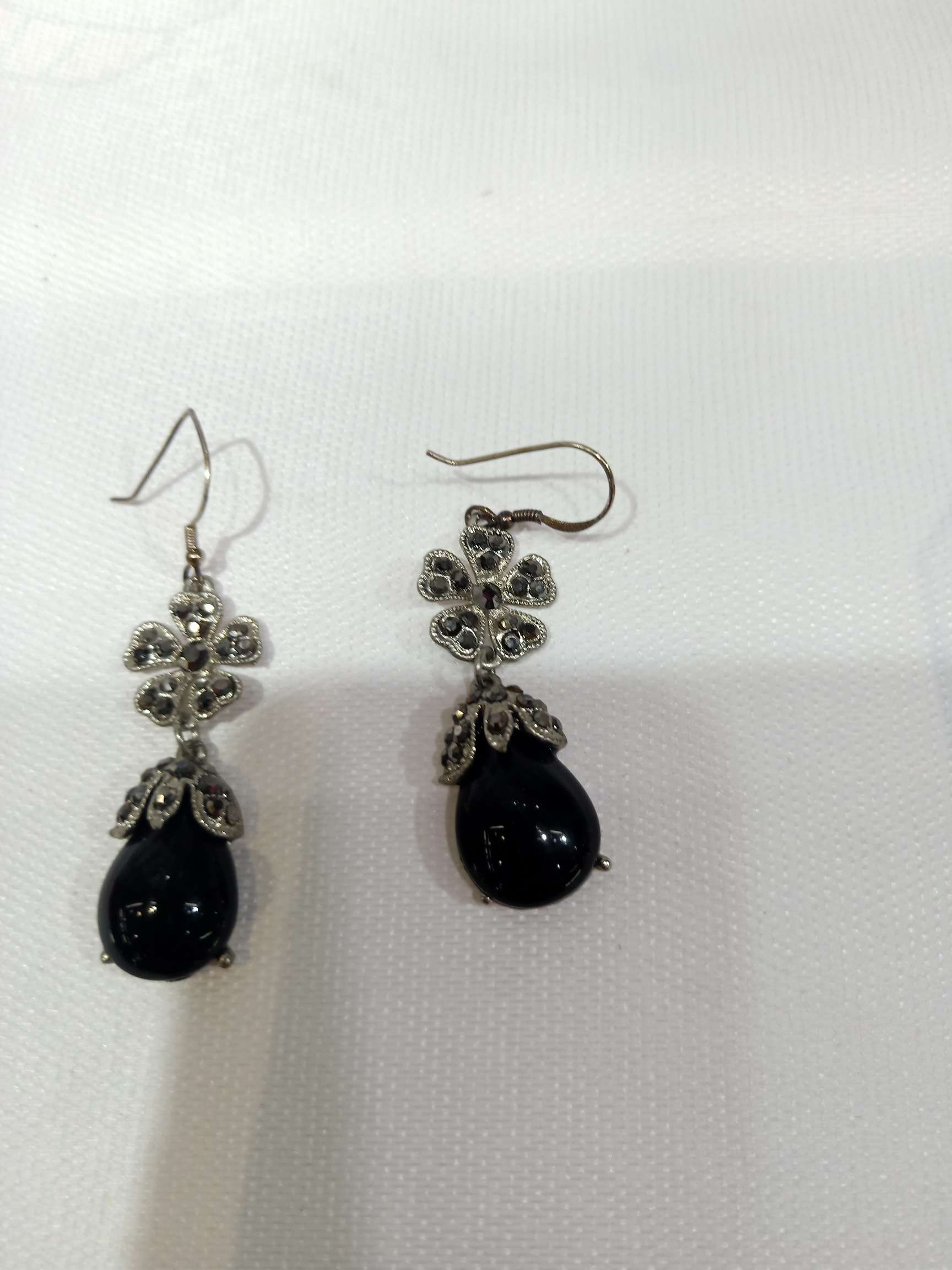 反泰银，银勾水晶耳环耳钉详情图1