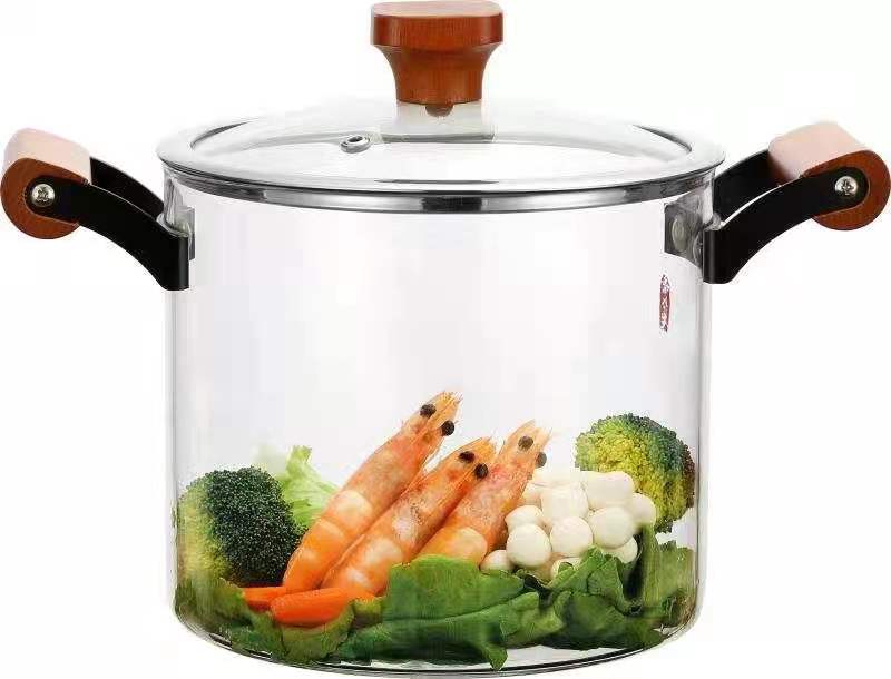 Gaopeng silicon glass double-ear pot, glass pot for making soup, household and hotel electric ceramic stove, gas stove, open flame direct heating, heat-resistant high-temperature stewing, instant noodle cooking pot 815 Specification image