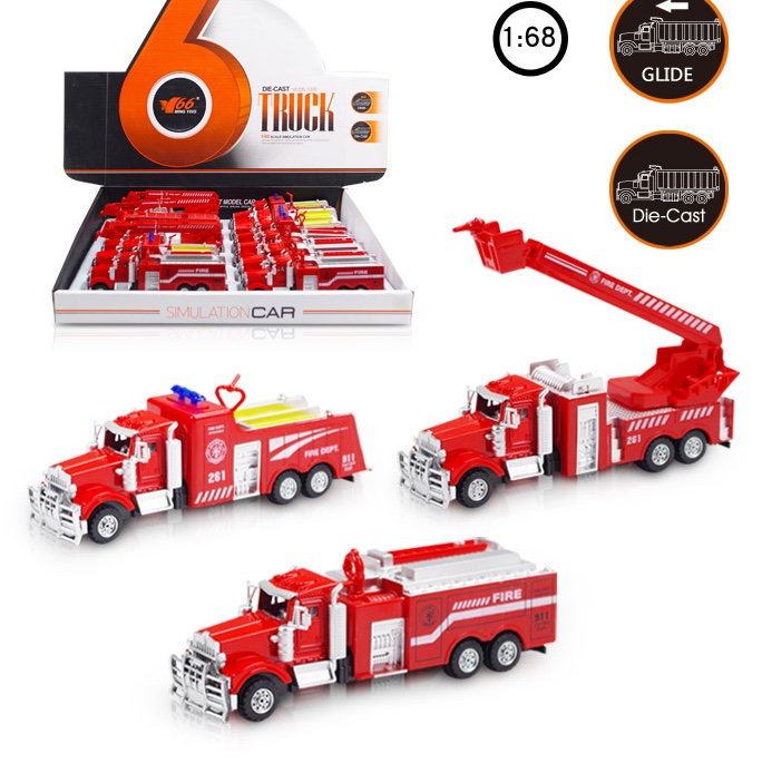 Cross-border new alloy rebound fire truck, water storage truck and ladder truck