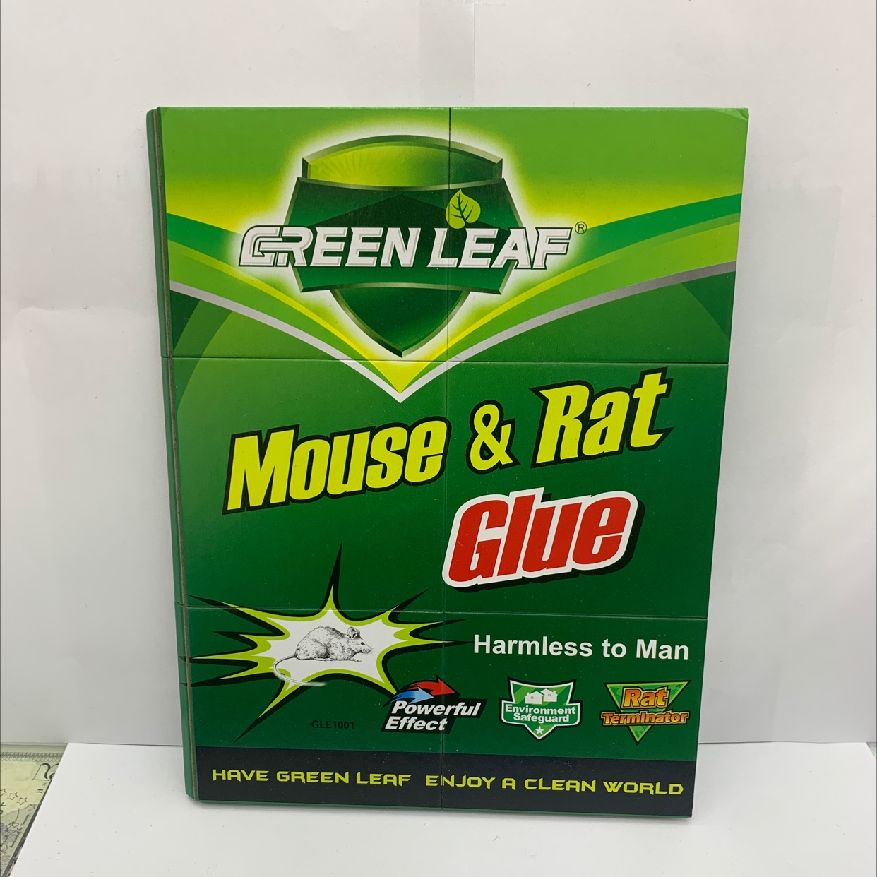 厂家直销 绿叶全英文超强力粘鼠板捉抓粘大老鼠贴