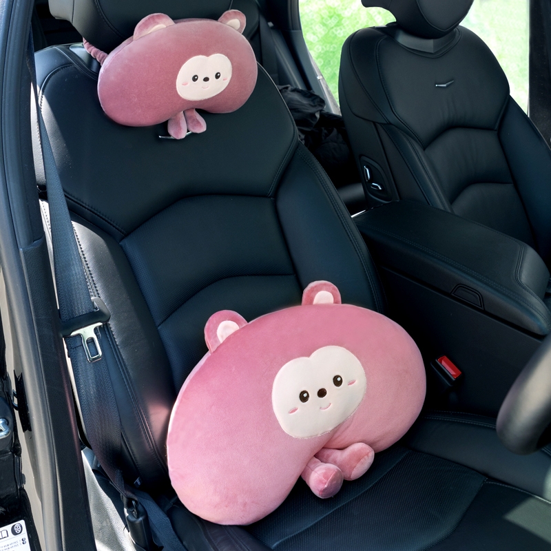 卡通猫汽车头枕护颈枕靠枕颈椎腰靠记忆棉四季通用装饰情侣女用品77