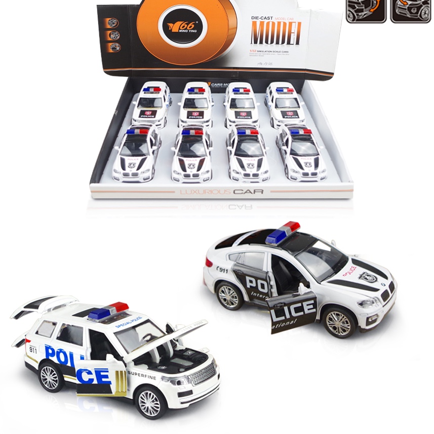 A new cross-border alloy rebound simulation off-road police car with 4 doors and 2 models mixed