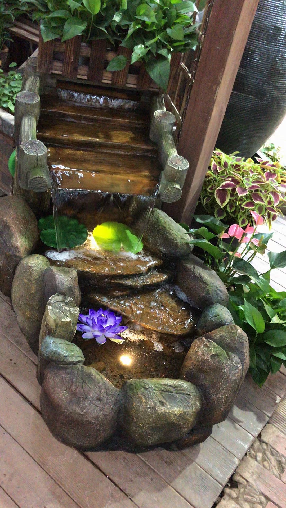 诸葛工艺庭院流水摆件阳台鱼池造景顶楼花园装饰布置景观鱼缸喷泉雾化加湿器爆款7279-290详情图5