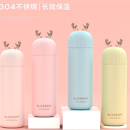 厂家直销新款条纹鹿保温杯L-8079-300ml