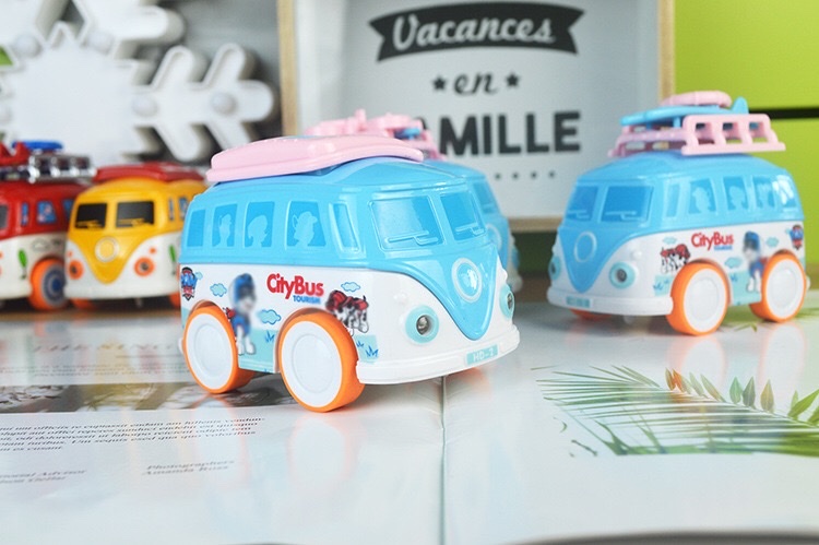 Dibujos animados q versión alloy bus model juguetes para niños alloy car mod huecos sonido y luz autobús de viaje autobús público detail image 5