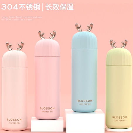 厂家直销新款条纹鹿保温杯L-8081-400ml
