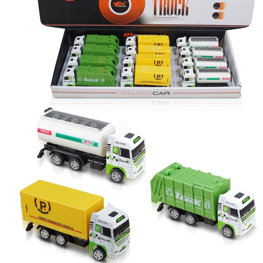 Large-sized inertial shock-resistant sanitation engineering vehicle toy set, water tank, water sprinkler truck container, children's gift box for boys