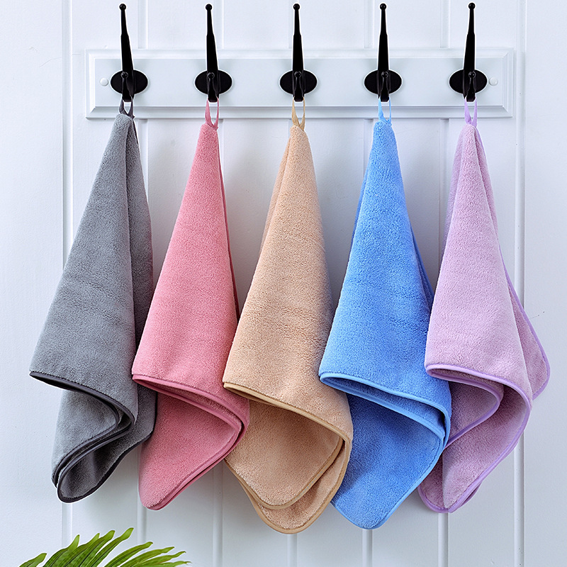 Japanese-style coral fleece absorbent bath towel thickened couple's towel gift given, 70*140cm detail image 20