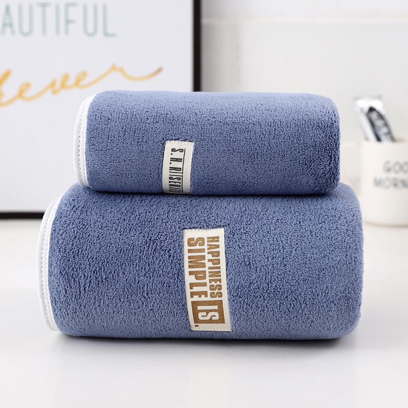 Coral fleece bath towel, pure cotton sweat cloth edge, labeled cover towel, super absorbent detail image 5