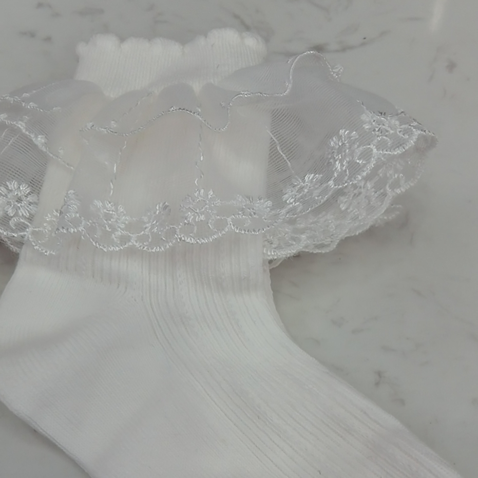 White lace socks