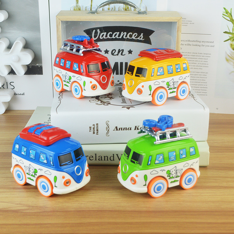 Dibujos animados q versión alloy bus model juguetes para niños alloy car mod huecos sonido y luz autobús de viaje autobús público detail image 1